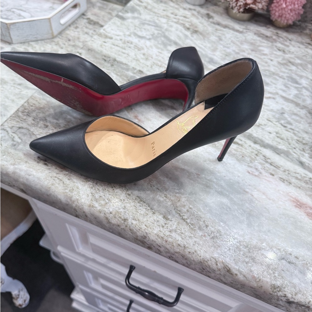 Christian Louboutin Black and Red Heels *worn once* - Picture 2 of 3